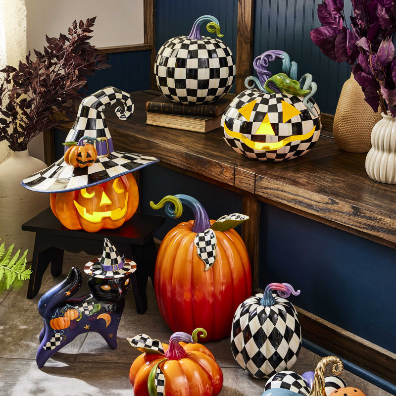 Retailer Mackenzie Childs Halloween Pumpkin